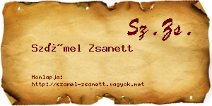 Számel Zsanett névjegykártya