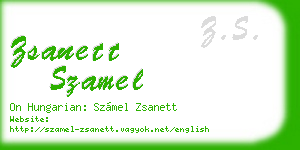 zsanett szamel business card