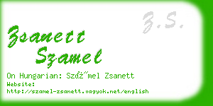 zsanett szamel business card